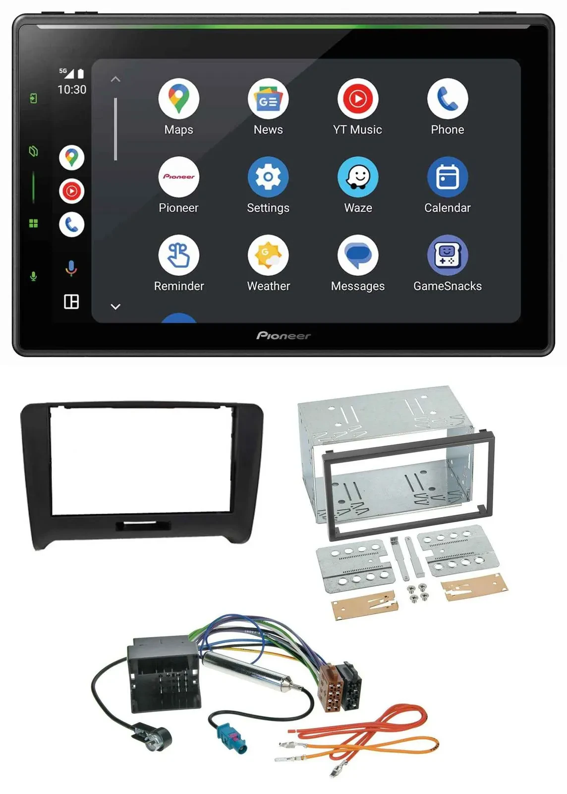 Pioneer 2DIN MP3 USB Bluetooth DAB Autoradio für Audi TT (06-14) Quadlock