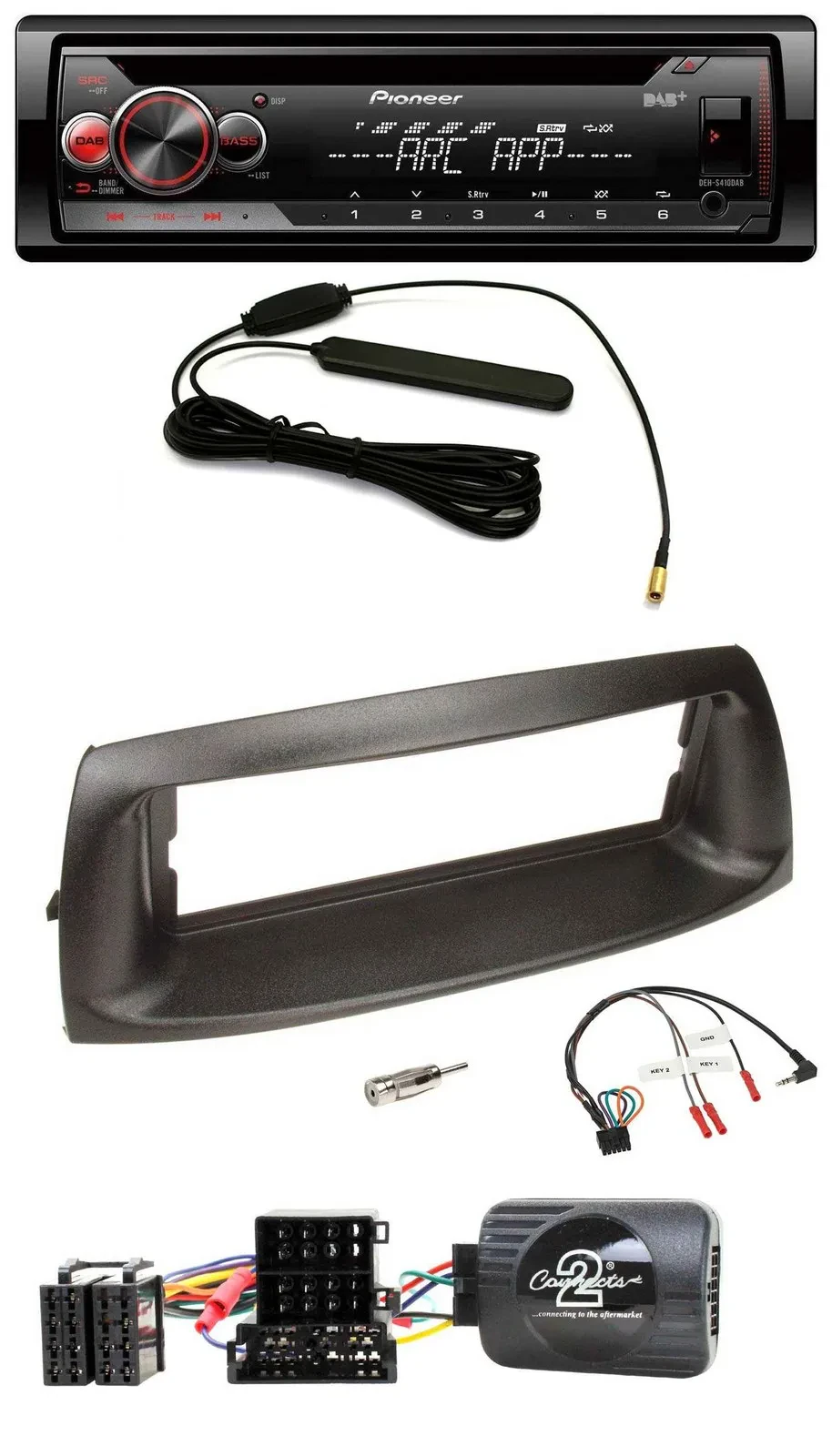 Pioneer CD USB Lenkrad DAB MP3 Autoradio für Fiat Punto 1999-2005