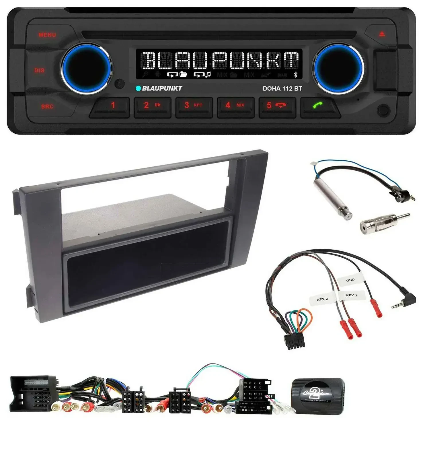 Blaupunkt Lenkrad MP3 CD Bluetooth USB Autoradio für Audi A6 (2001-2004)