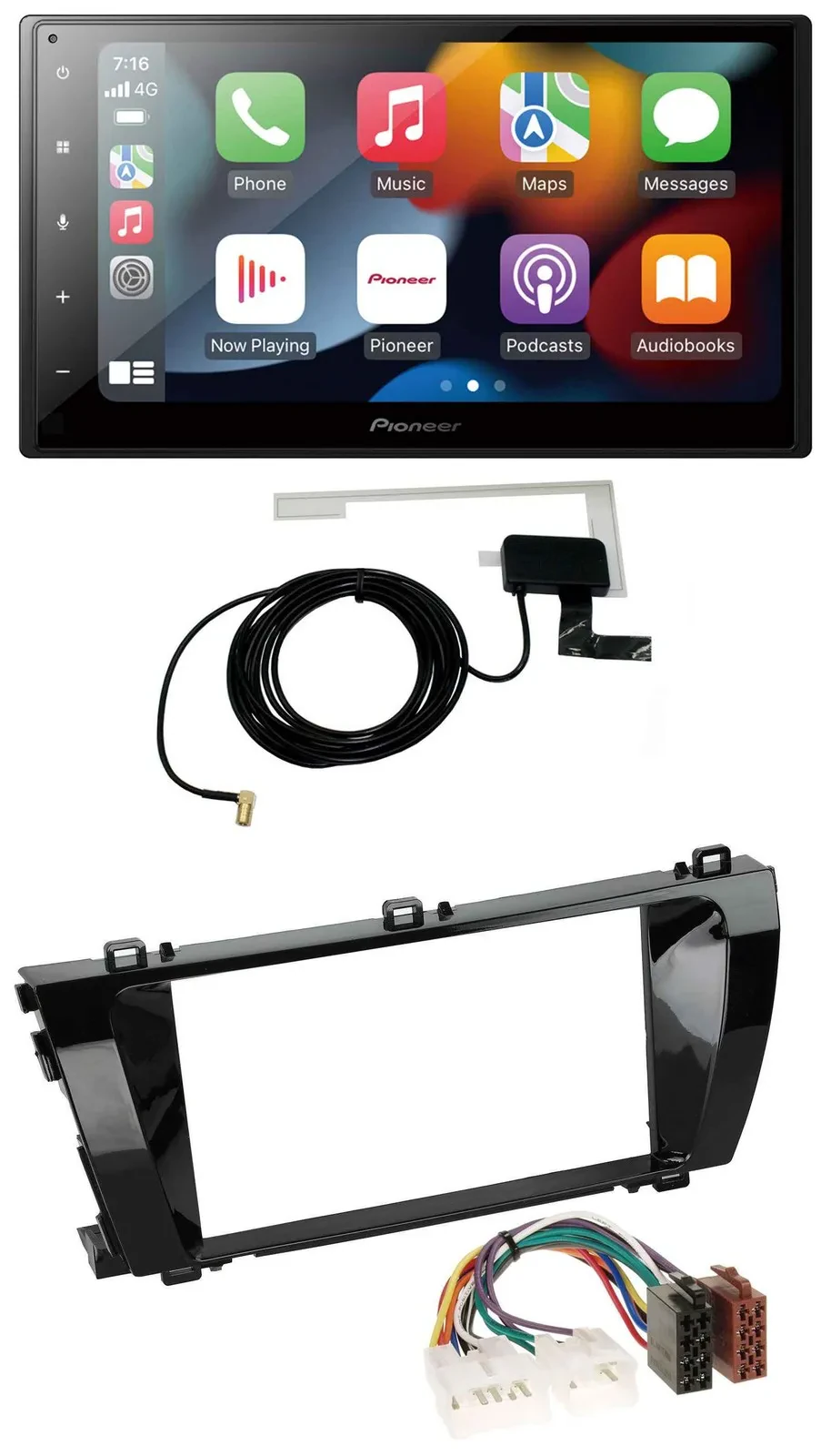 Pioneer MP3 USB Bluetooth DAB 2DIN Autoradio für Toyota Corolla (ab 2014)