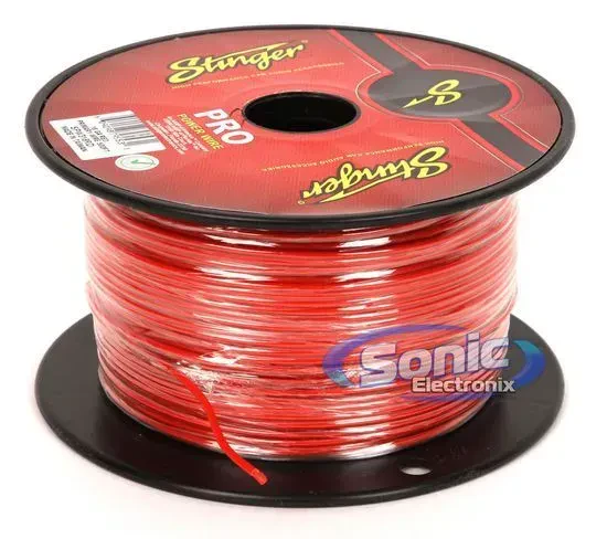 Кабель питания для автозвука Stinger SPW318RD 18 AWG, 500 ft, красный