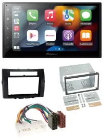 Pioneer DAB Bluetooth 2DIN USB MP3 Autoradio für Toyota Corolla 04-09 Verso schw