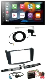 Pioneer MP3 USB Bluetooth DAB 2DIN Autoradio für Mercedes C-Klasse 07-11 ohne Ta
