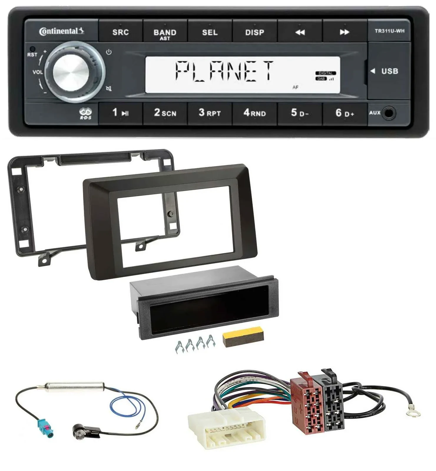 Continental USB MP3 AUX 1DIN Autoradio für Dacia Duster (ab 2021)