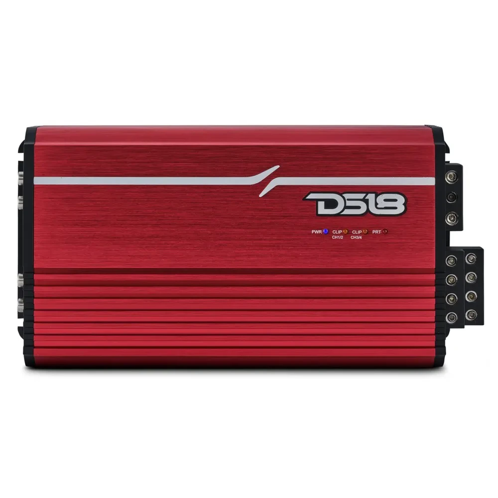 DS18 FRP-2.4K4/RD Class D FRP Series 4-Channel Amplifier (Red)