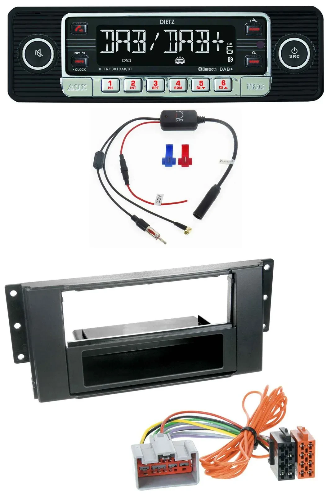Dietz MP3 DAB Bluetooth USB Autoradio für Land Rover Freelander 2011-2012