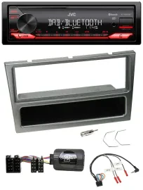 JVC Bluetooth USB DAB Lenkrad Autoradio für Opel Corsa C 00-04 aluminium