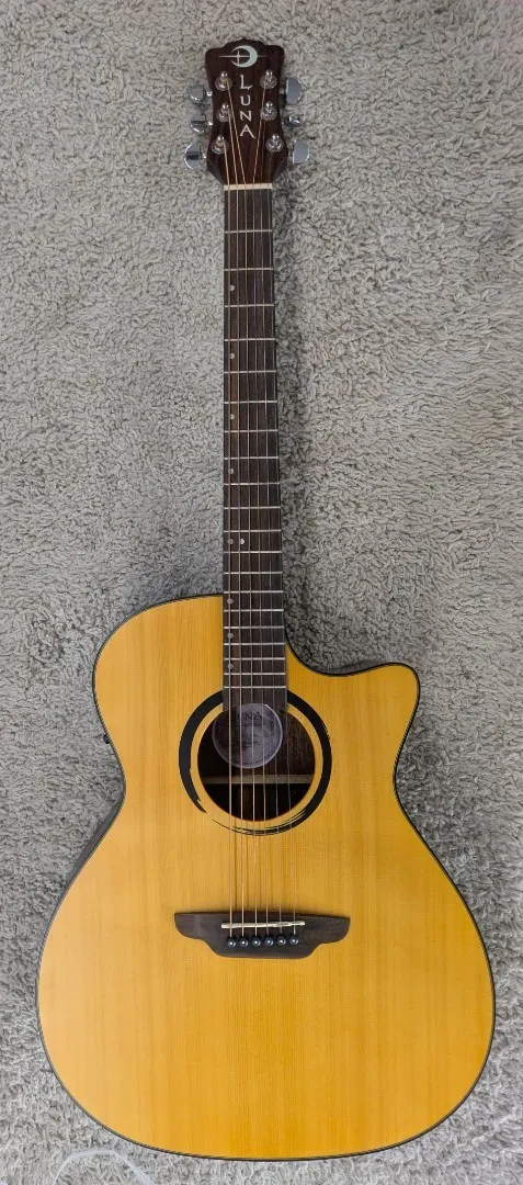 Luna Guitars Luna WABI E GC WABI SABI Grand Concert Solid-Top Acoustic-Electric Guitar - DEMO