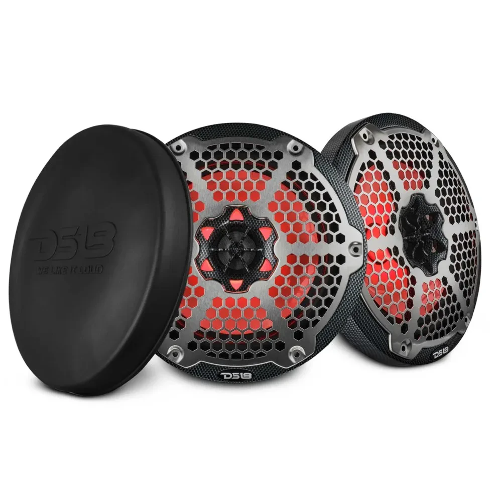 DS18 CF-8M 8" Hydro Series Coaxial 4-ohm Marine Speakers with LED