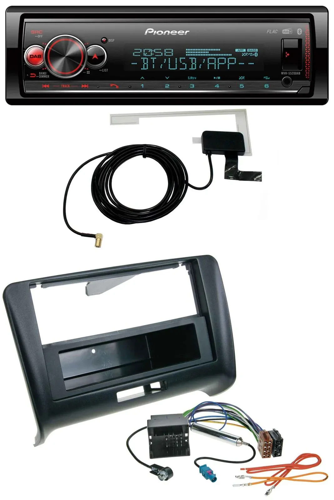Автомагнитола Pioneer Bluetooth DAB USB MP3 для Audi TT (2006–2014), Quadlock