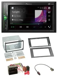 Pioneer 2DIN MP3 DAB USB Bluetooth Autoradio für Ford Fiesta Focus 04-08 anthraz
