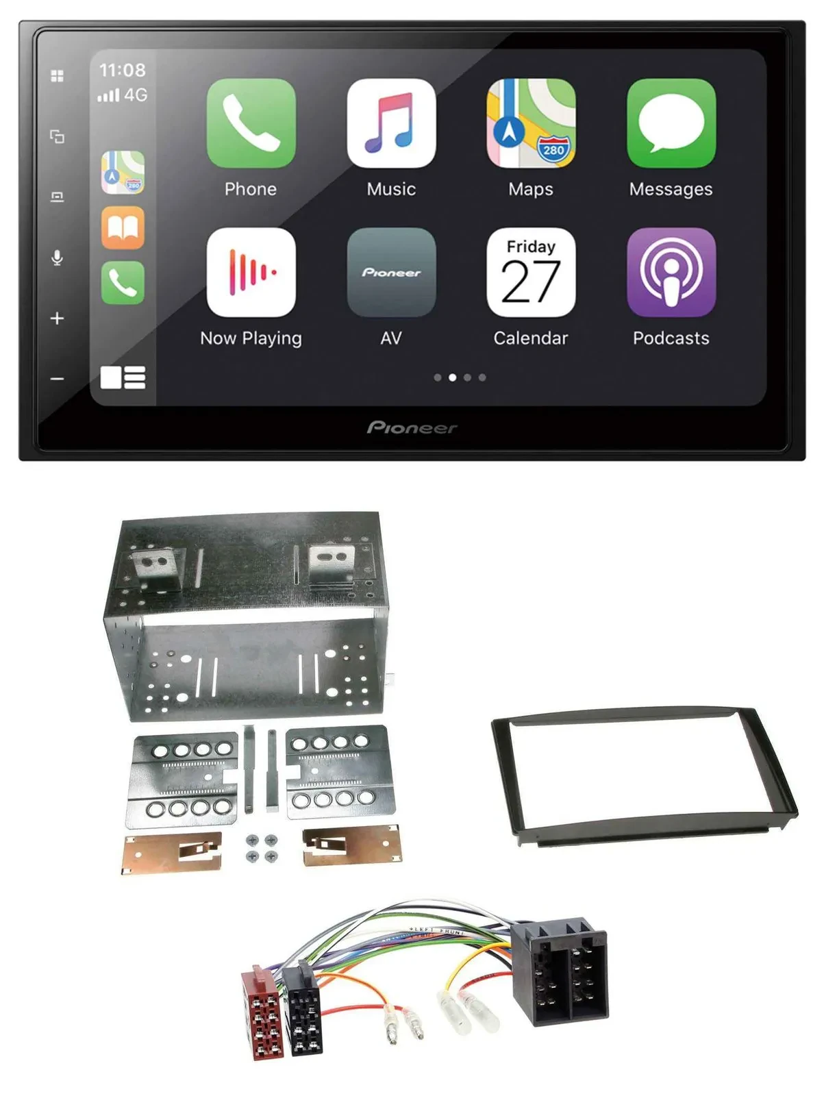 Автомагнитола Pioneer 2DIN, Bluetooth, DAB, USB, MP3 для Kia Ceed 01–09/proCeed 08–11