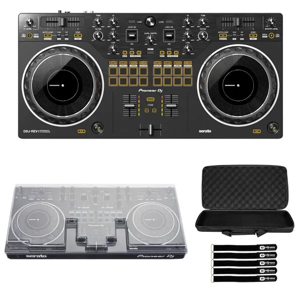 DJ-контроллер с джогом Pioneer DJ DDJ-REV1 с аксессуарами