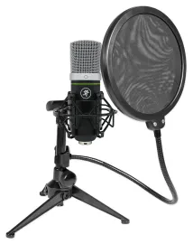 Mackie EM-91CU USB Recording Zoom Podcast Microphone Mic+Desk Stand+Pop Filter