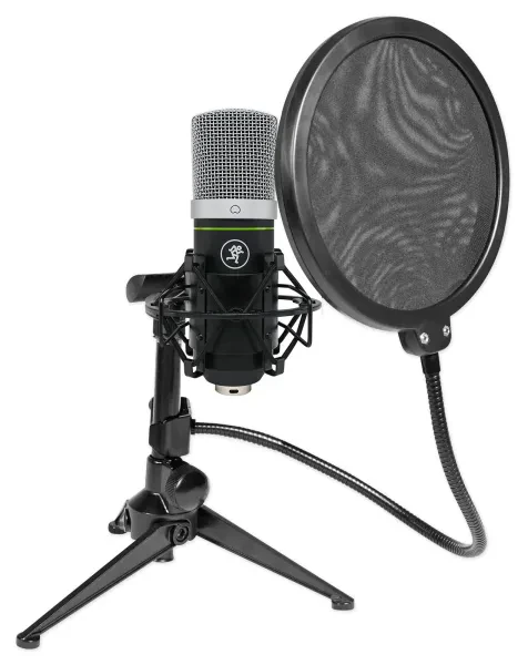 Mackie EM-91CU USB Recording Zoom Podcast Microphone Mic+Desk Stand+Pop Filter