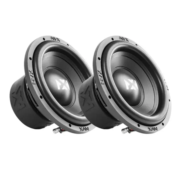 (2) NVX NSW104 Version 3 (NSW104v3) 500W RMS Dual 4-Ohm 10" Subwoofers