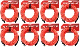 Микрофонный кабель Rockville RCXFM50P-R Red 15 м (8 штук)