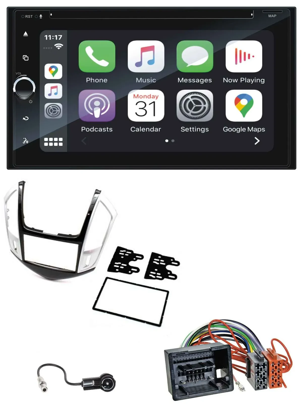 Автомагнитола для Chevrolet Cruze 2011–2016 Blaupunkt 2DIN, Bluetooth, DAB, USB, DVD, MP3