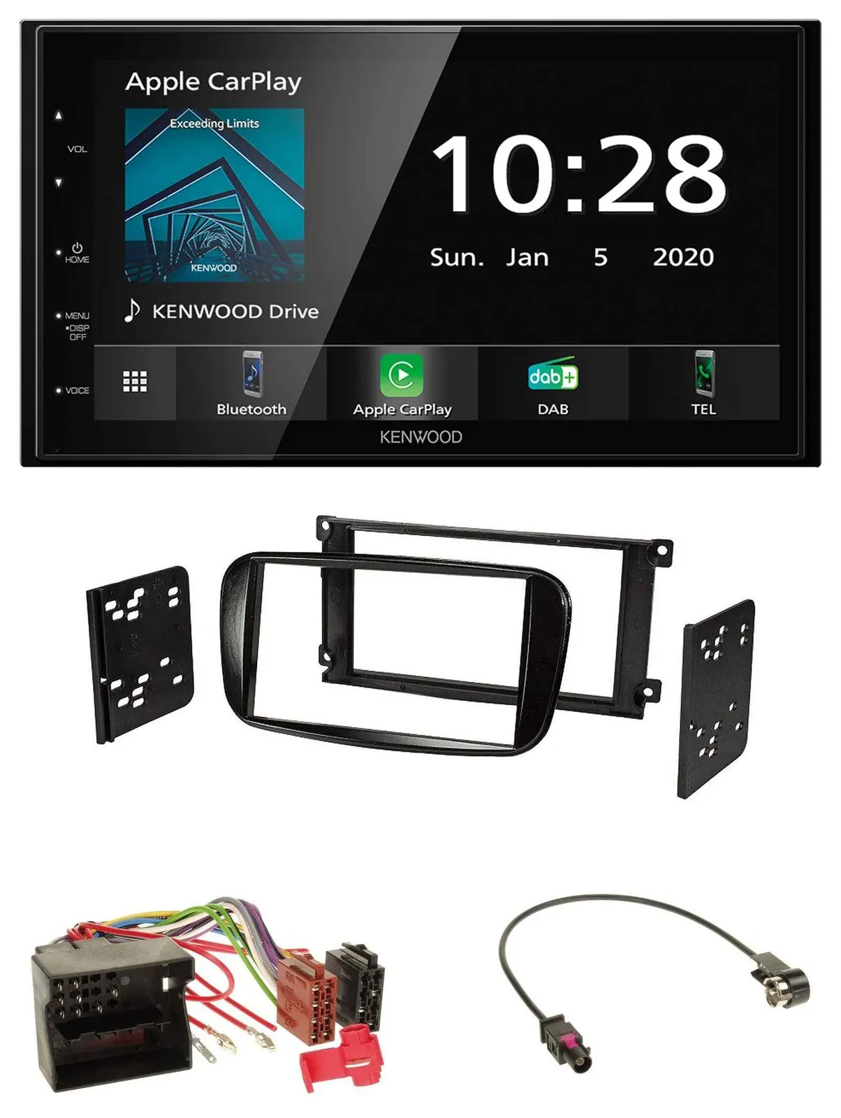 Kenwood Bluetooth MP3 DAB USB 2DIN Autoradio für Ford Mondeo S-Max 2007-2014 glä