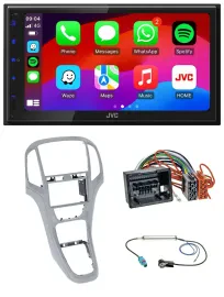 JVC Bluetooth 2DIN MP3 DAB USB Autoradio für Opel Astra J ab 2009 Platinsilber