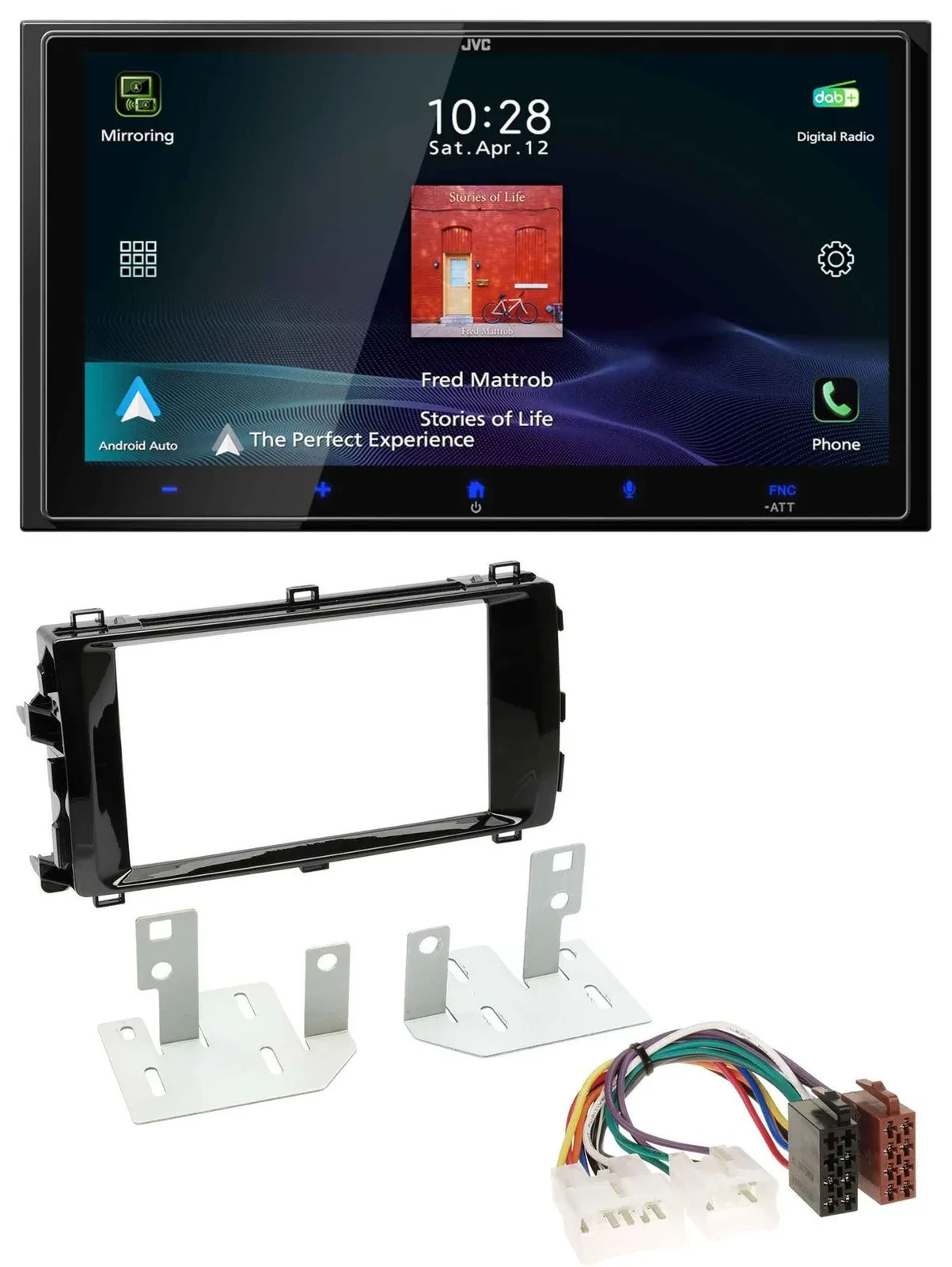 JVC USB Bluetooth 2DIN DAB MP3 Autoradio für Toyota Auris (ab 2013)