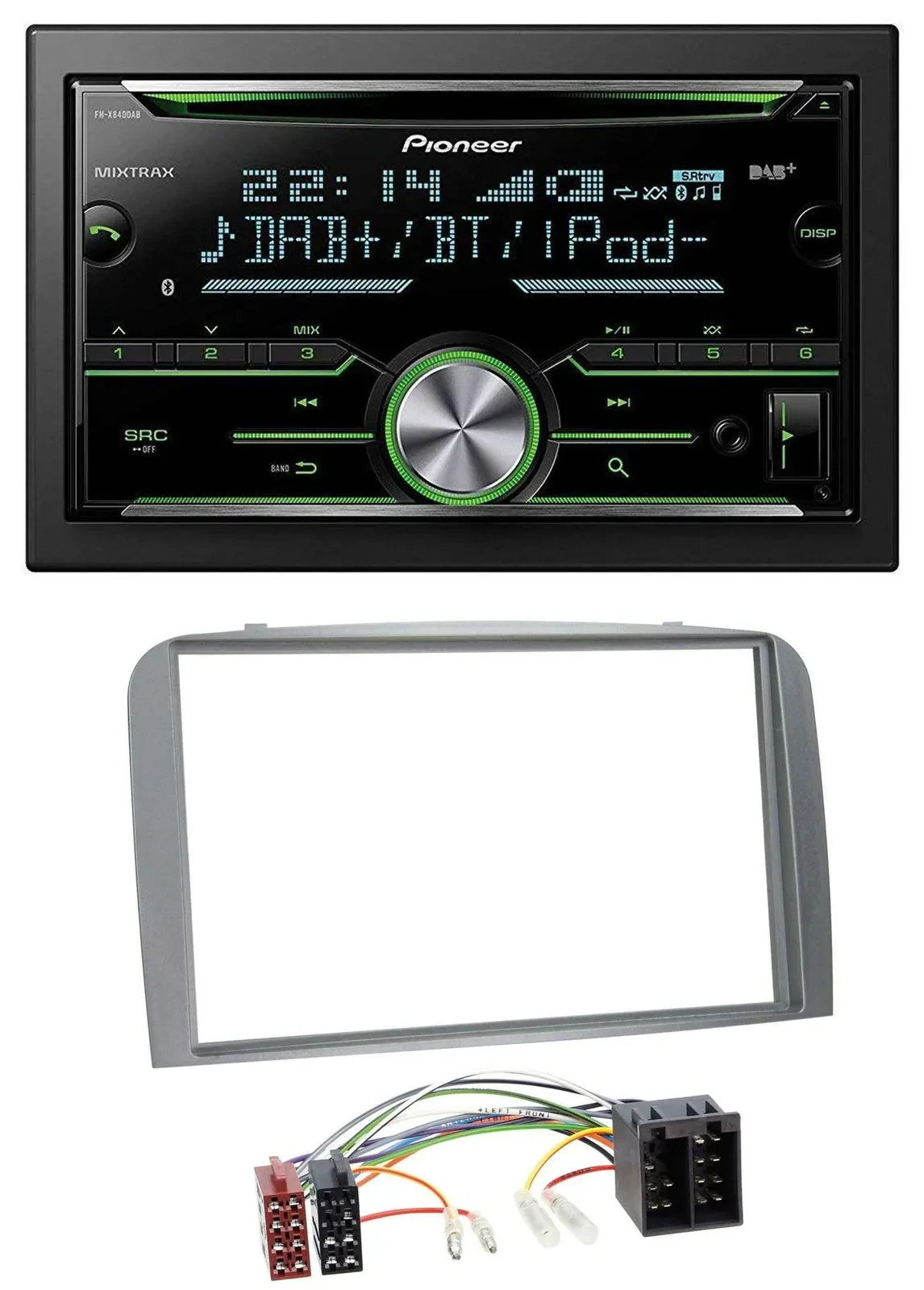 Pioneer Bluetooth MP3 DAB 2DIN USB CD Autoradio für Alfa Romeo 147 GT 00-10 silb