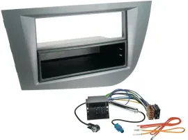 Radioeinbauset DIN Autoradio für Seat Leon ab 05 dunkelgrau metallic