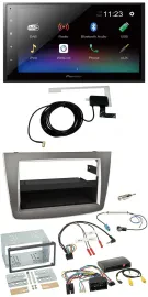 Автомагнитола для Alfa Romeo Mito Pioneer 2 DIN, DAB, Bluetooth, USB, серебристая