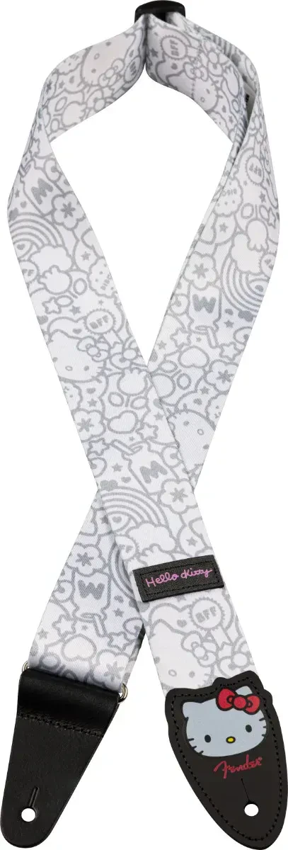 Ремень для гитары Fender 099-0637-223 Hello Kitty Official Poly White