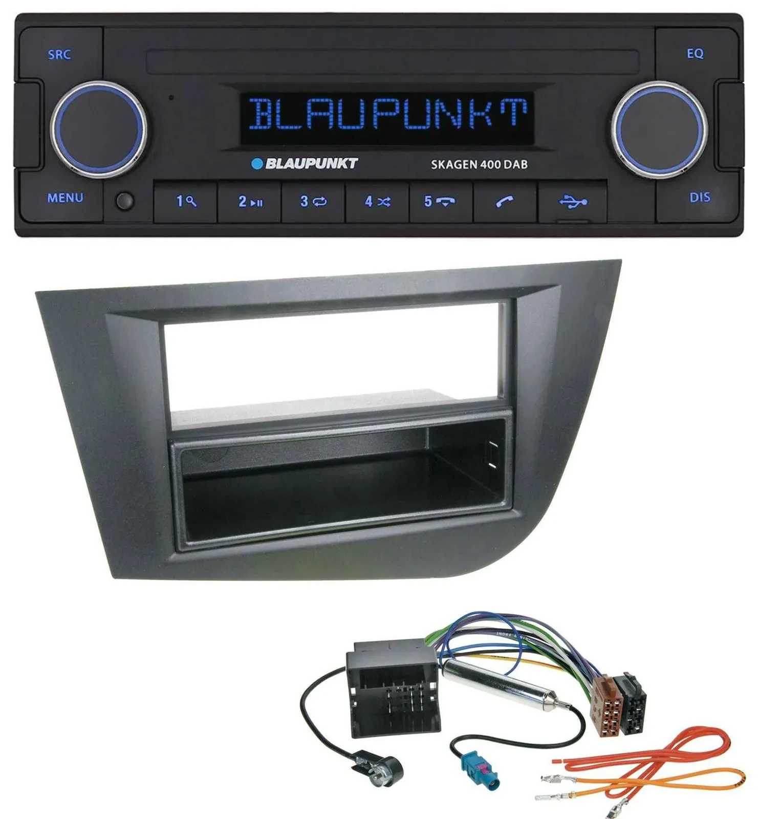Blaupunkt DAB USB Bluetooth MP3 Autoradio für Seat Leon (ab 05) - schwarz