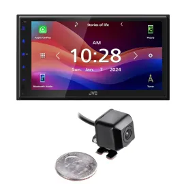 JVC KW-M590BT Digital Multimedia Receiver w/ 50% Off NVX XCADJ1 Backup Cam