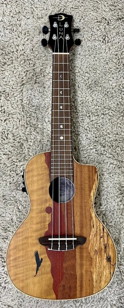Luna Guitars Vista Eagle Tropical Wood Concert Acoustic-Electric Ukulele - DEMO