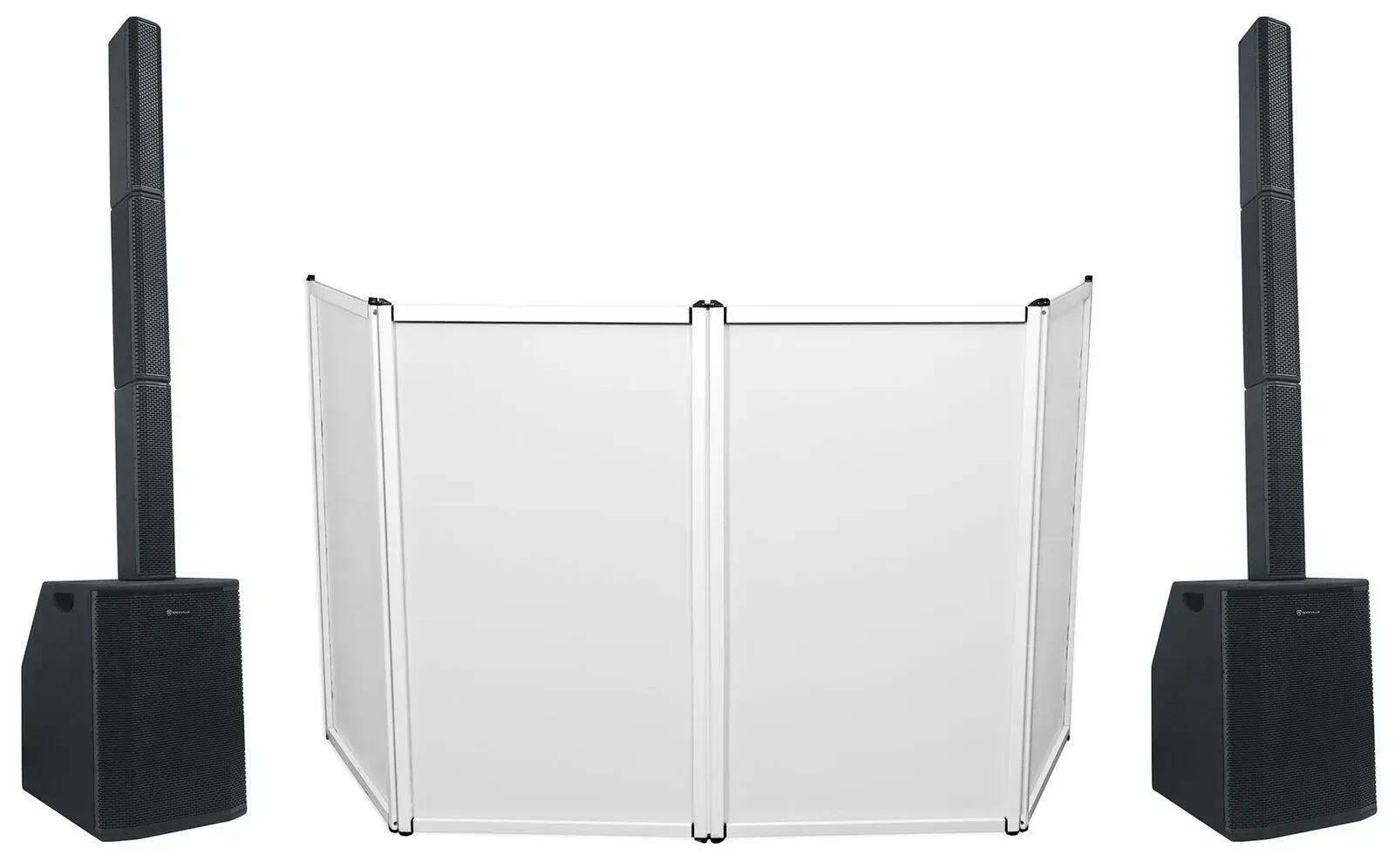 Портативная акустическая система Rockville Titan Array Black с аксессуарами (пара)