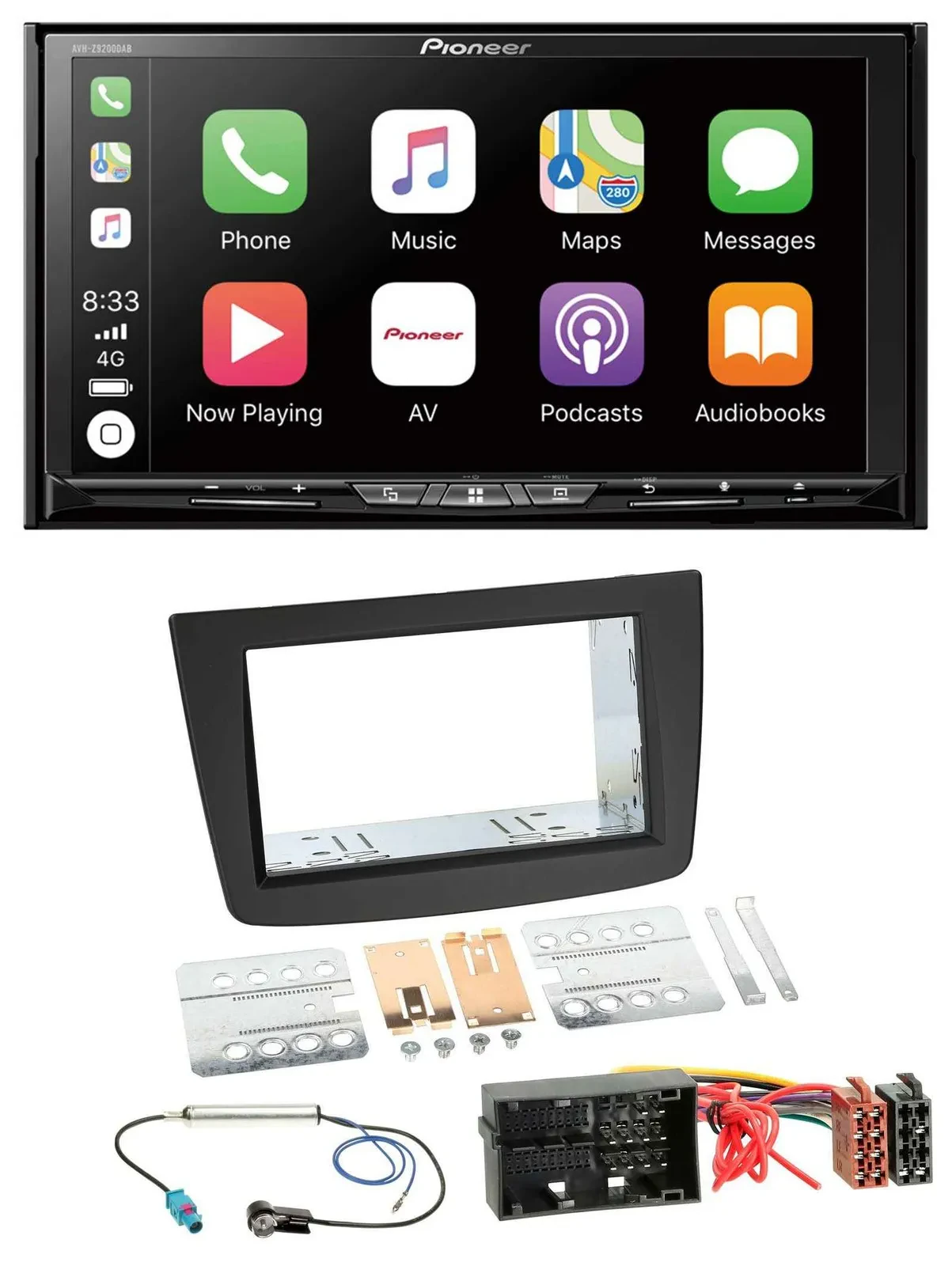 Автомагнитола для Alfa Romeo Mito (955, с 2014) Pioneer 2-DIN, MP3, USB, DAB, DVD, Bluetooth