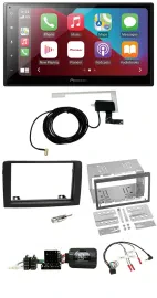 Pioneer USB Bluetooth DAB Lenkrad 2DIN Autoradio für Fiat Idea 06-12 schwarz