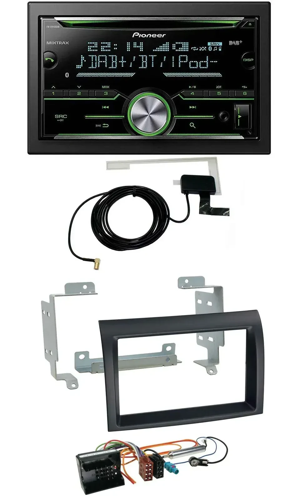 Автомагнитола Pioneer 2DIN, CD, USB, MP3, Bluetooth, DAB для Citroen Jumper (2006–2011)