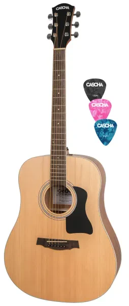 CASCHA HH 2073 Akustik-Gitarre inkl. 3 Picks BWare
