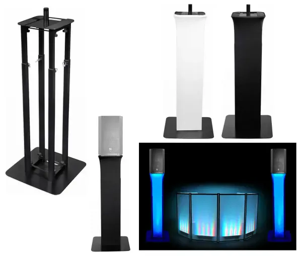 (1) Rockville Black Adjustable Totem Speaker Stand For Electro Voice ZLX-12P