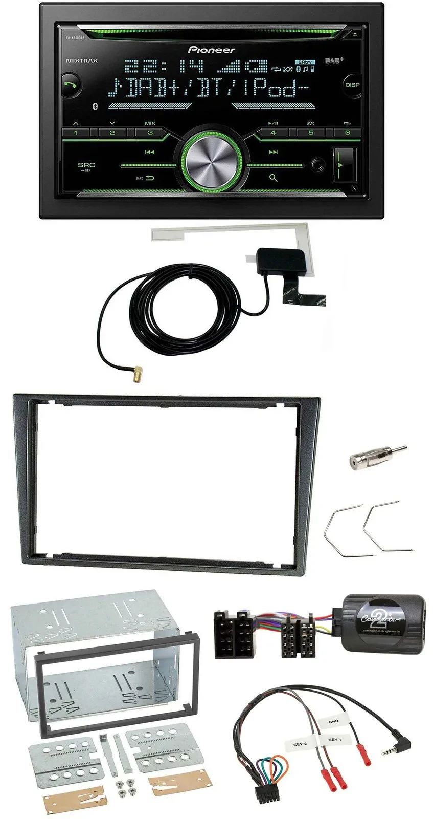 Pioneer CD USB Lenkrad Bluetooth 2DIN DAB Autoradio für Opel Corsa C 200-2004 ch