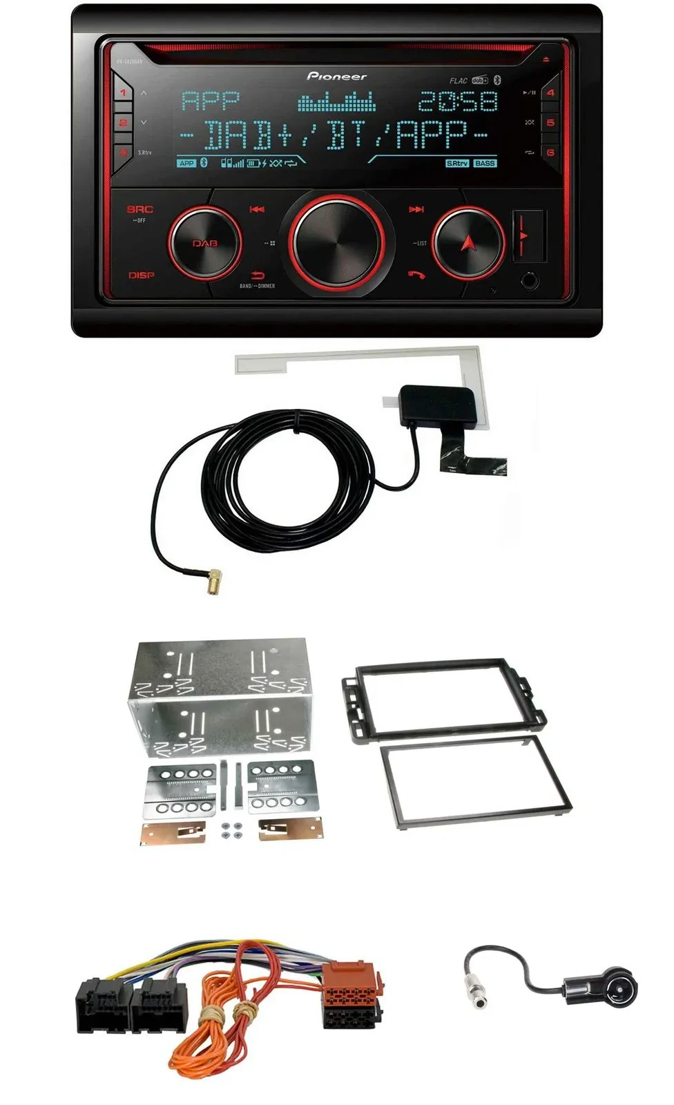 Pioneer 2DIN MP3 DAB USB CD Bluetooth Autoradio für Cadillac BLS (2006-2010)