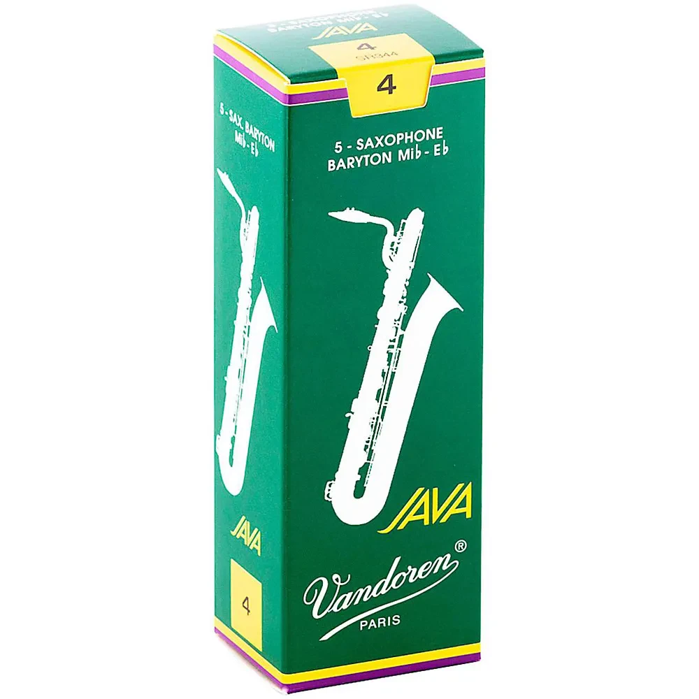 Трость для саксофона Vandoren SR344 Java Green Baritone Sax 4.0 (5 штук)