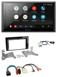 Автомагнитола для Toyota Aygo AB7 (с 2022) Pioneer 2-DIN USB DAB MP3 Bluetooth, черный глянец