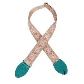 Souldier "Medallion" Lavender 2" Guitar Strap with Teal Ends