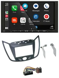 JBL USB 2DIN MP3 Bluetooth AUX Autoradio für Ford C-Max (ab 10) grau