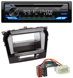 JVC Bluetooth MP3 USB DAB CD Autoradio für Suzuki Vitara (ab 2015)