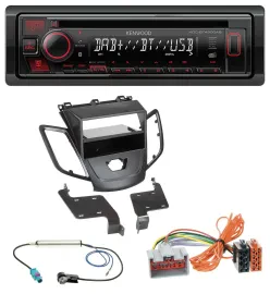 Kenwood MP3 CD USB Bluetooth DAB Autoradio für Ford Fiesta JA8 08-10 ohne Displa