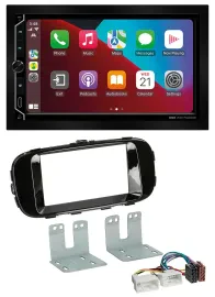 ESX 2DIN DAB USB MP3 Bluetooth Autoradio für Kia Soul PS ab 14 piano-schwarz