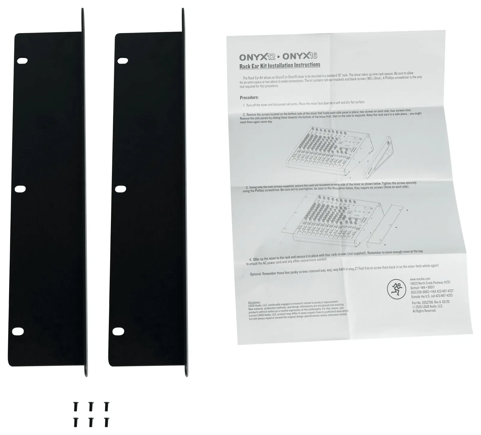 Mackie Onyx16 Rack Ear Kit For Onyx 16 Mixer