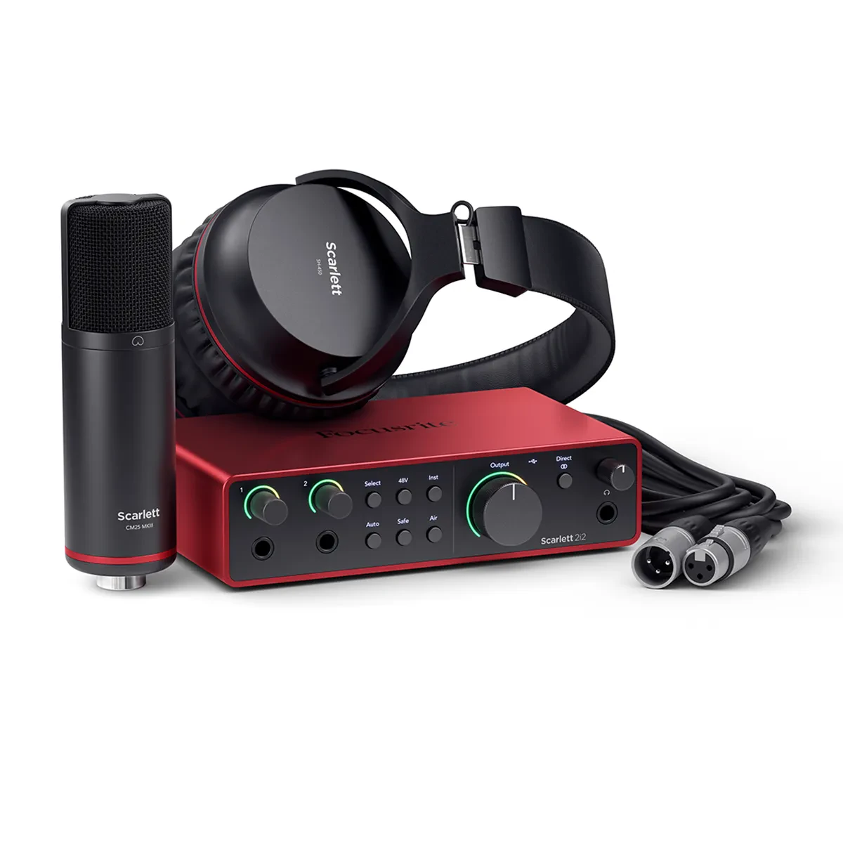 Focusrite Scarlett 2i2 Studio 4th Gen USB Interface with Microphone, Headphones