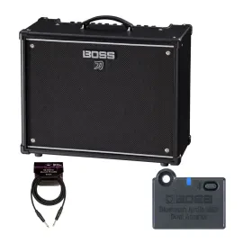 Boss KTN 100 3 Katana Gen 3 100W 1x12 Inch Combo Guitar Black Amplifier Bundle